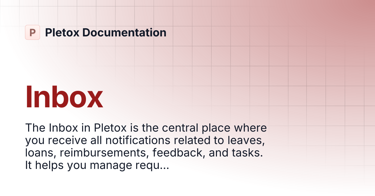 Inbox | Pletox Documentation