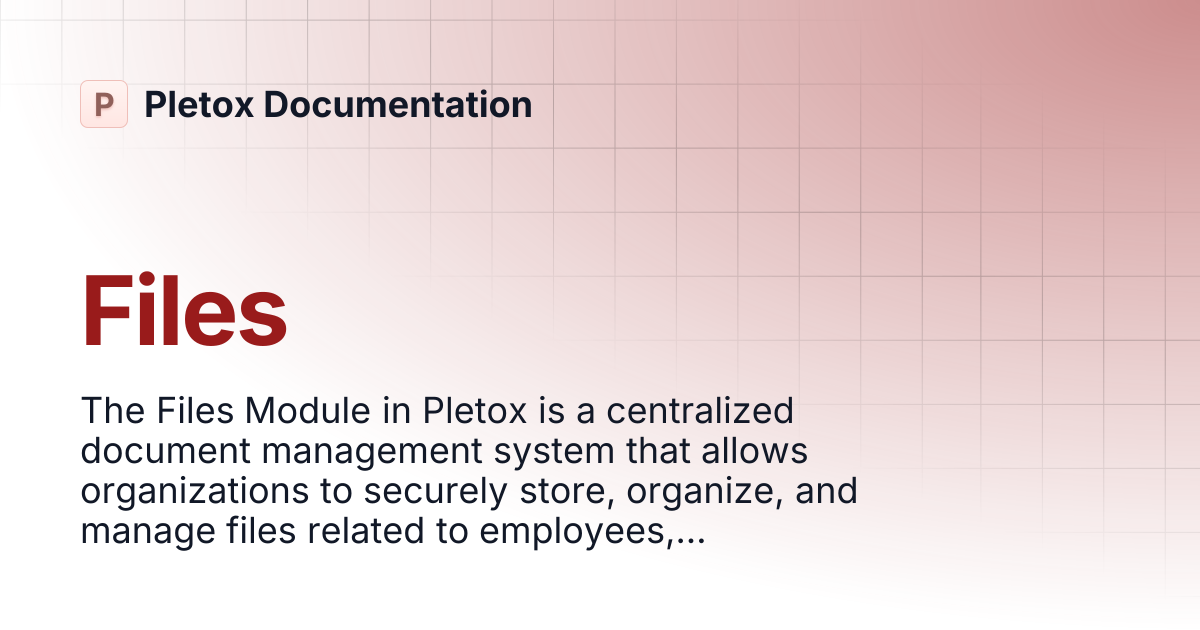 Files | Pletox Documentation